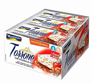 Torrone com Castanha de Caju 12 unidades de 90g Montevergine