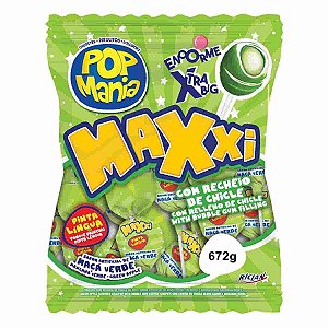 Pirulito Pop Mania Maxxi Maçã Verde 672g - Riclan