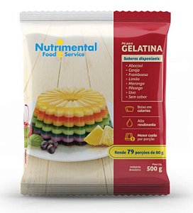 Gelatina em Pó Sabor Cereja Nutrimental 500g