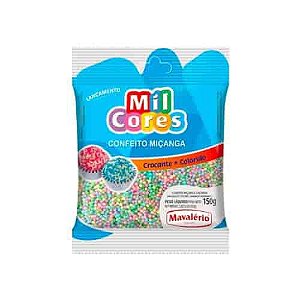 Confeito Miçanga Colorida Baby Mavalério 150g