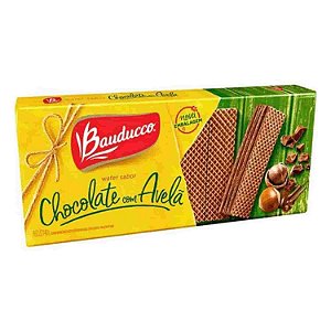 Biscoito Wafer Bauducco sabor Chocolate com Avelã - 140g