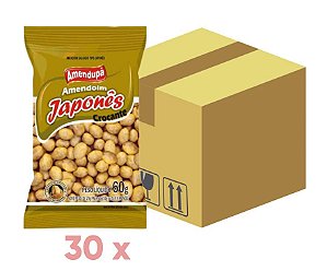 Caixa de Amendoim Japonês Amendupã com 30 pacotes de 60g