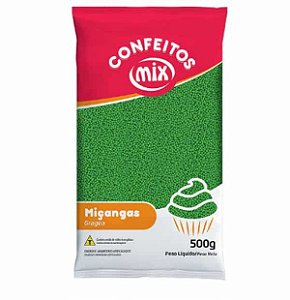 Confeito Miçangas Verde Mix 500g