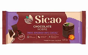 Barra Chocolate Nobre Sicao Meio Amargo 1,01kg