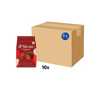 Caixa Chocolate Gold ao Leite Gotas Sicao com 10  pacotes de 1,010kg