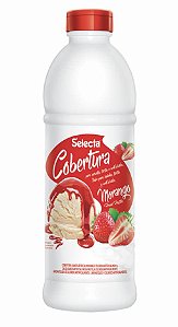 Cobertura para Sorvete Sabor Morango 300g  Selecta