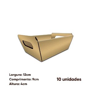 Cesta de Papel Mini Dourado Pacbox com 10 unidades