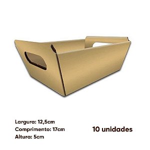 Cesta de Papel Tam. P Dourado Pacbox com 10 unidades