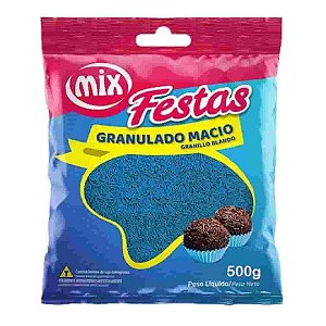 Confeito Granulado Macio Azul Mix 500g