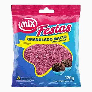 Confeito Granulado Macio Rosa Mix 120g