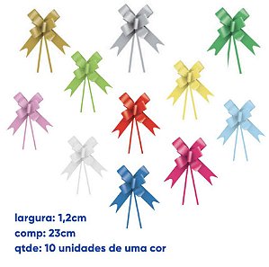 Laço Pronto Liso Carber 1,2x23cm com 10 unidades