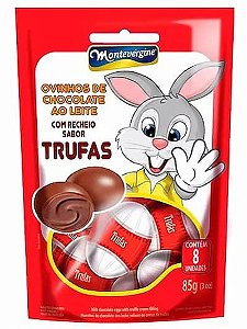 Ovinhos de Páscoa Chocolate ao Leite com Recheio de Trufas Montevérgine 85g