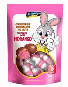 Ovinhos de Páscoa Chocolate ao Leite com Recheio de Morango Montevergine 350g