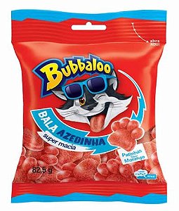 Bala Bubbaloo Patinhas Morango Cítrico 82,5g