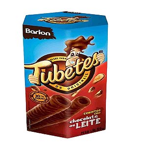 Tubetes de Baunilha com Cobertura de Chocolate Ao Leite Barion 50g