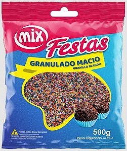 Confeito Granulado Macio Colorido Mix 500g