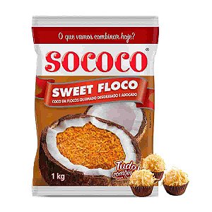 Coco em Flocos Queimado Sweet Sococo 1kg