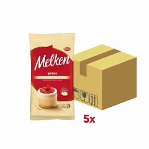 Caixa Chocolate Gotas Branco Melken 5 unidades 2,050kg