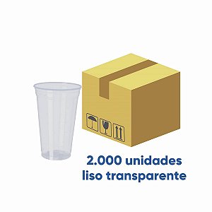 Caixa Copo Plástico Transparente 300ml Copobras com 1.000 (20x50) unidades