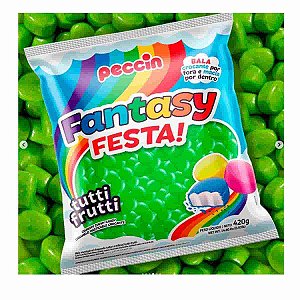 Bala Verde Mastigável Fantasy Festa Peccin 420g