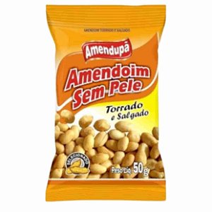 Amendoim Torrado e Salgado sem Pele Amendupã 50g