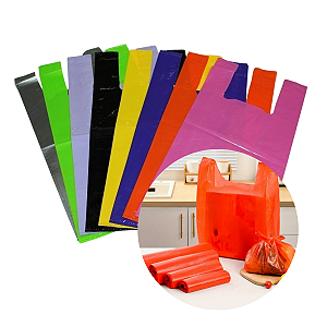 Sacola Plástica Reforçada 32x40cm com 100 unidades - SustenPlast .