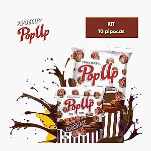 Kit 10 Pipocas Pop Up Chocolate 50g Bel