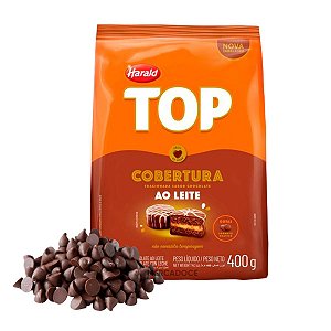 Cobertura Top Chocolate Ao Leite Gotas Harald 400g