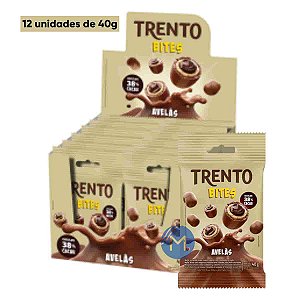 Chocolate com Wafer Trento Bites Avelã Peccin 12 unidades de 40g