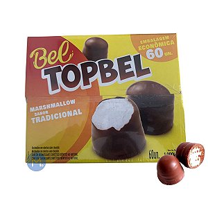 Top Bel Tradicional Marshmallow e Chocolate com 60 unidades - Bel