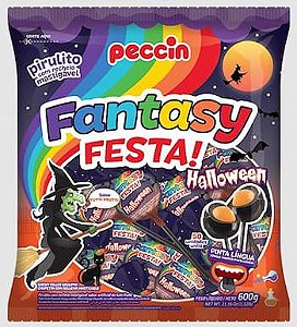Pirulito Fantasy Festa Halloween Peccin 600g