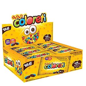 Chocolate Confeitos Coloreti Jazam com 24 unidades de 18g