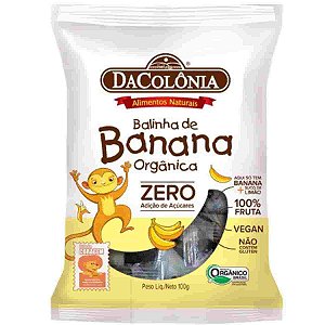 Bala de Banana Orgânica Zero 100g