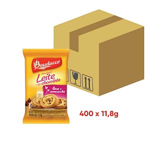 Caixa Biscoito Amanteigado Leite com Gotas de Chocolate Bauducco 400x11,8g