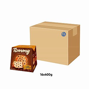 Caixa Panettone Chocottone Gotas de Chocolate Tommy com 18 unidades de 400g