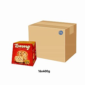 Caixa Panettone de Frutas Tommy com 18 unidades de 400g
