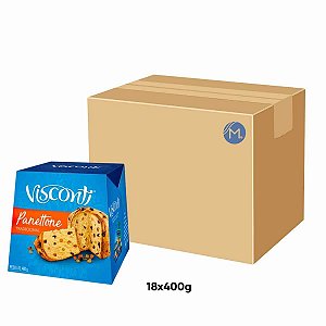 Caixa Panetone de Frutas Visconti com 18 unidades de 400g