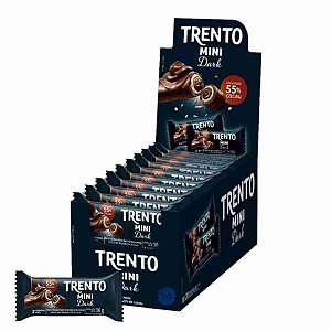 Wafer Trento Mini Dark Peccin com 16 unidades