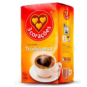 Café Tradicional Vácuo 3 Corações 500g