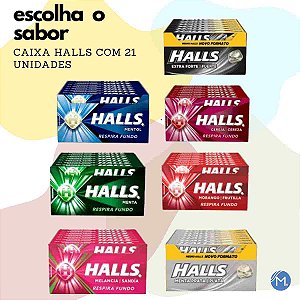 Bala Halls Display com 21 unidades | Escolha o Sabor