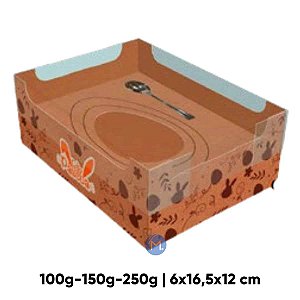 Caixa Kraft 3x1 P 100/150/250g Doce Páscoa Ideia com 6 unidades