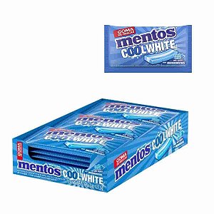 Goma de Mascar Mentos Cool White Freshmint Perfetti com 15 unidades