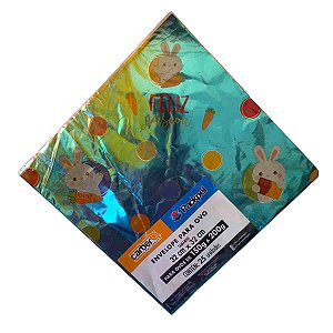 Envelope para Ovos Floquinho Páscoa Azul 150/250g 32x32cm Carber com 25 unidades