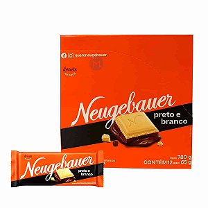 Barra de Chocolate Preto e Branco Neugebauer com 12 unidades de 65g