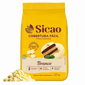 Cobertura Chocolate Branco Sicao Fácil 1,01kg