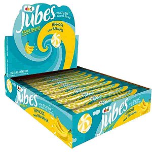 Bala de Goma Jubes Hipnose Banana Dori com 20 unidades