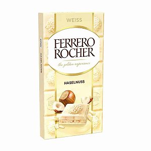 Barra de chocolate Ferrero Rocher Weiss Haselnuss 90g