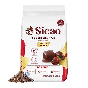 Cobertura Chocolate ao Leite Sicao Mais Gotas Alta Fluidez 1,01kg