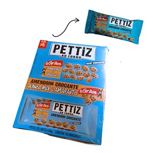 Caixa de Amendoim Crocante Pettiz Quinoa Mix e Amaranto Dori com 18 un