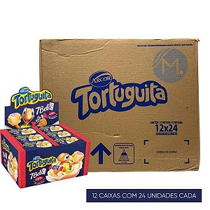 Caixa Chocolate Arcor Tortuguita 7 Belo 12 displays com 24/18g